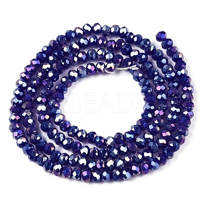 Electroplate Glass Beads Strands LS-EGLA-A044-P1mm-B07-1
