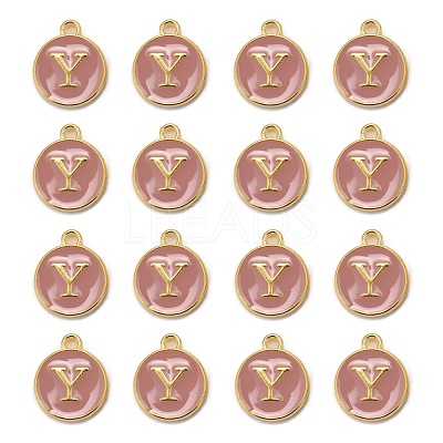 Golden Plated Alloy Enamel Charms ENAM-S118-07Y-1