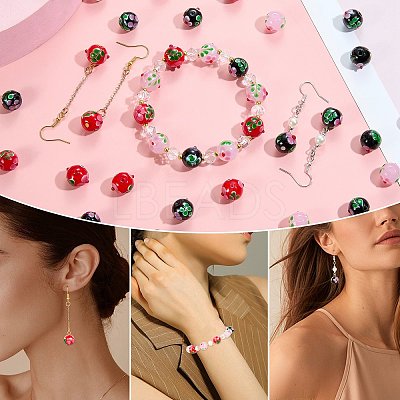 20Pcs Handmade Lampwork Bumpy Beads LAMP-SZ0001-52A-1