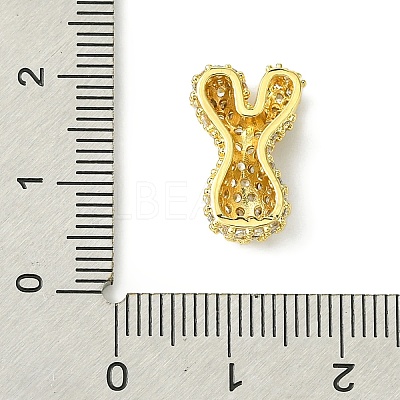 Rack Plating Brass Clear Cubic Zirconia Pendants KK-S378-01G-Y-1