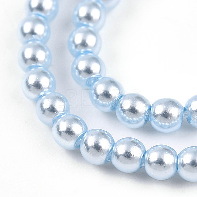 Baking Paint Pearlized Glass Pearl Bead Strands HY-N002-2mm-A05-1
