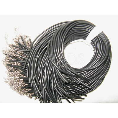 Black Rubber Necklace Cord Making RCOR-D002-A-1