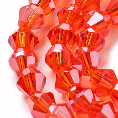 Transparent Electroplate Glass Beads Strands EGLA-A039-T3mm-A14-1