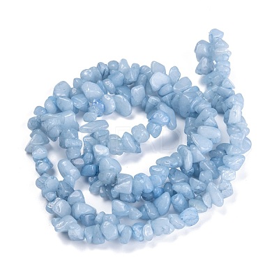 Dyed Natural Aquamarine Beads Strands G-F703-12-1