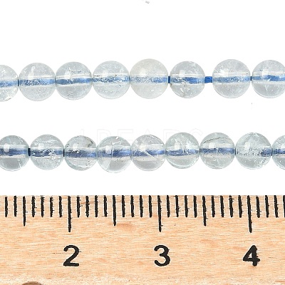 Natural Aquamarine Beads Strands G-P576-4mm-01B-1