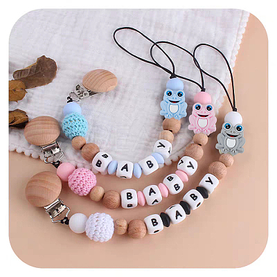 10Pcs 5 Colors Food Grade Eco-Friendly Silicone Beads SIL-HY0001-25-1