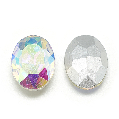 Pointed Back Glass Rhinestone Cabochons RGLA-T080-10x14mm-05-1