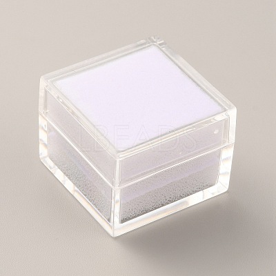 Square Transparent Plastic Loose Diamond Box CON-WH0084-52A-1
