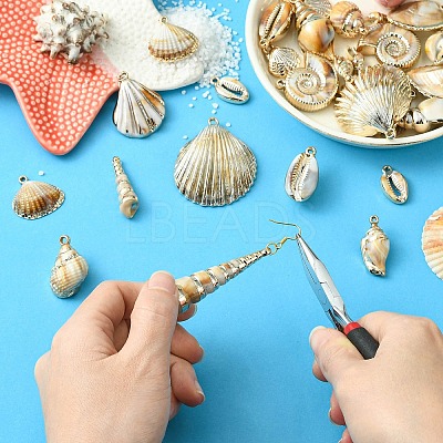 32Pcs 16 Styles Plating Acrylic Pendants OACR-CJ0002-45-1