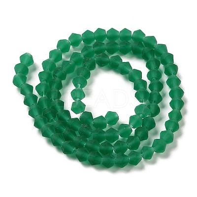 Imitate Austrian Crystal Frosted Glass Beads Strands EGLA-A039-T4mm-MD10-1