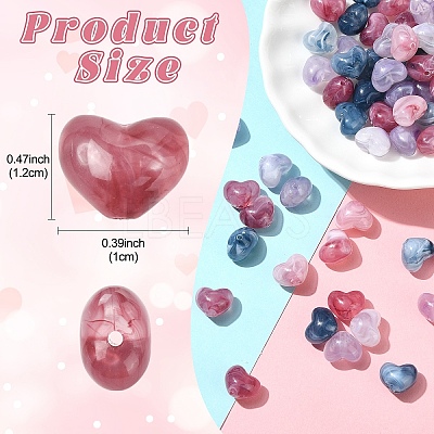 50Pcs Opaque Acrylic Beads OACR-YW0003-11D-1