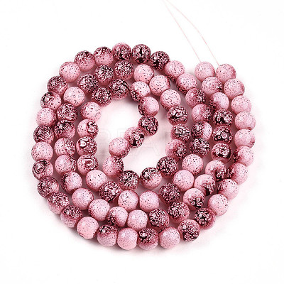 Transparent Baking Paint Glass Beads Strands DGLA-N009-10mm-03-1