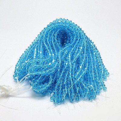 Transparent Glass Beads Strands EGLA-A039-T6mm-D19-1