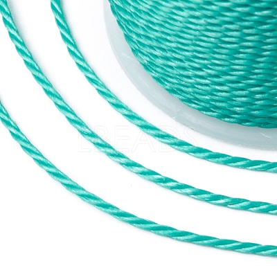 Round Waxed Polyester Cord YC-G006-01-1.0mm-25-1
