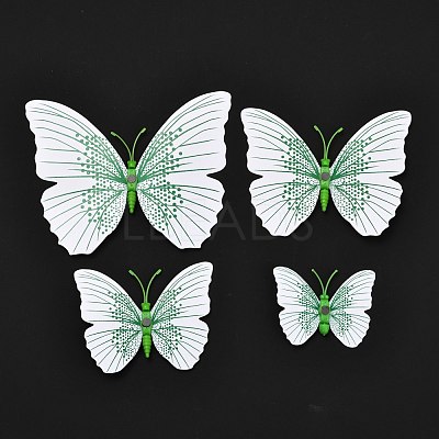 PVC Plastic Artificial 3D Butterfly Decorations DIY-I072-02D-1