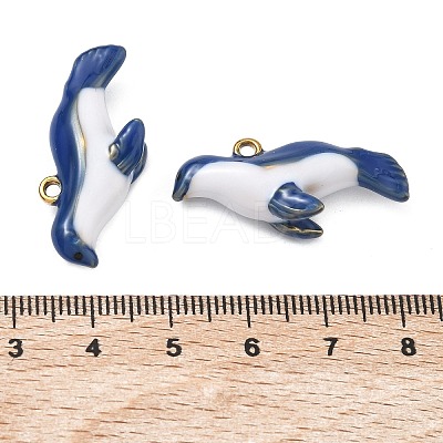 304 Stainless Steel Enamel Pendants STAS-A139-02E-G-1