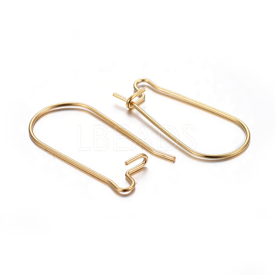 304 Stainless Steel Hoop Earring Findings STAS-P223-01G-03-1