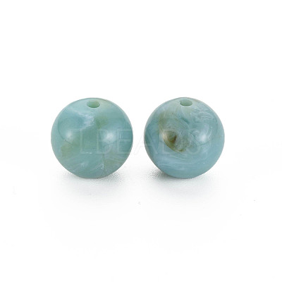 Round Imitation Gemstone Acrylic Beads OACR-R029-12mm-06-1