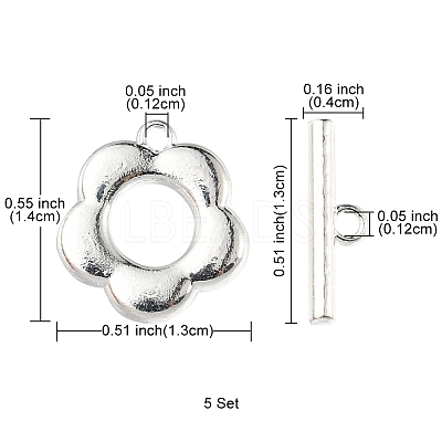 Alloy Toggle Clasps FIND-YW0002-23MS-1