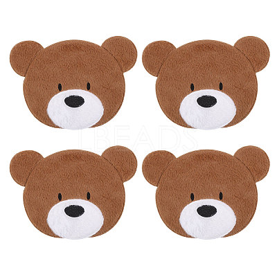 Computerized Embroidery Polyester with Fur Iron on/Sew on Patches DIY-WH0671-397C-1