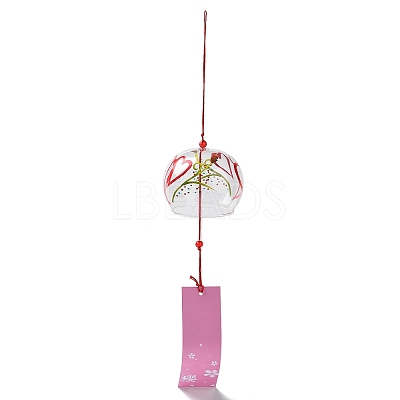 Glass Wind Chime HJEW-XCP0001-19-1
