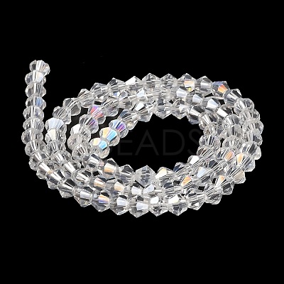 Transparent Electroplate Glass Beads Strands EGLA-A039-T3mm-B13-1