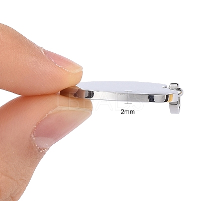 Tarnish Resistant 304 Stainless Steel Mirror Polished Finish Stamping Blank Tag Pendants LS-STAS-P055-04P-1
