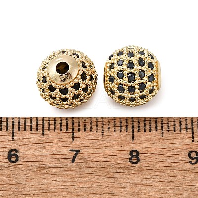 Rack Plating Brass Cubic Zirconia Beads ZIRC-S001-10mm-A01-01-1