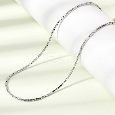 1.3MM 304 Stainless Steel Boston Link Chains Necklaces for Women Men NJEW-Z115-12P-02-1