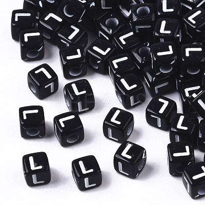 Opaque Acrylic Beads SACR-N002-01L-1