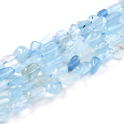 Natural Aquamarine Beads Strands G-G018-69-1