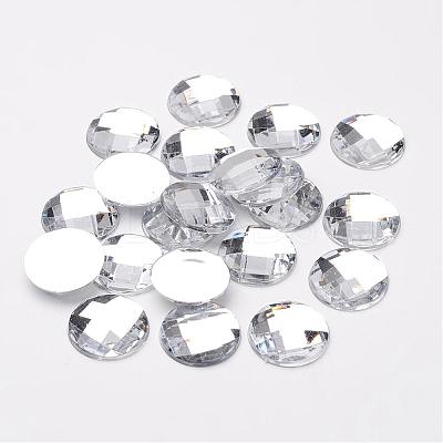 Acrylic Rhinestone Cabochons GACR-R002-18mm-08-1