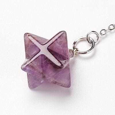 Chakra Natural Amethyst Dowsing Pendulums G-F516-01I-1