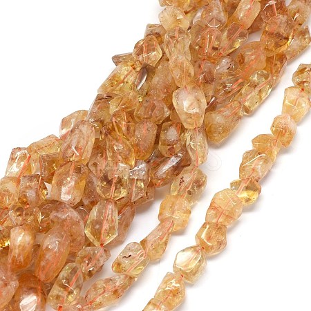 Natural Citrine Beads Strands G-O173-006-1