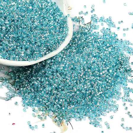 Baking Paint Silver Lined Glass Seed Beads SEED-H003-09H-1