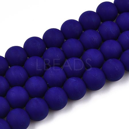 Opaque Glass Beads Strands X-GLAA-T032-P8mm-MD03-1