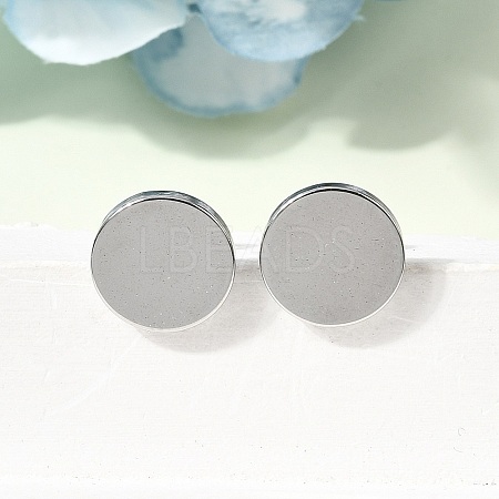 304 Stainless Steel Stud Earrings EJEW-L309-01D-P-1
