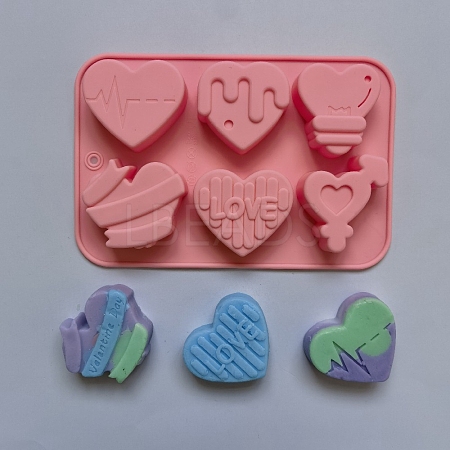 DIY Silicone Heart Soap Molds PW-WG98973-01-1