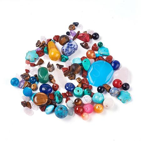 Mixed Shapes Natural & Synthetic Gemstone Beads GLAA-MSMC006-M10-1