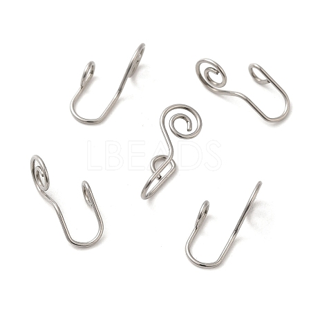 316 Surgical Stainless Steel Clip on Nose Rings STAS-P336-09D-P-1