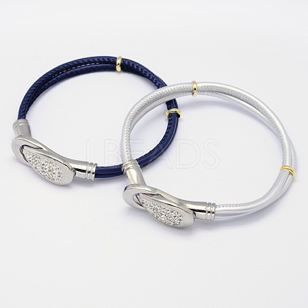PU Leather Cord Bracelets BJEW-I200-02-1