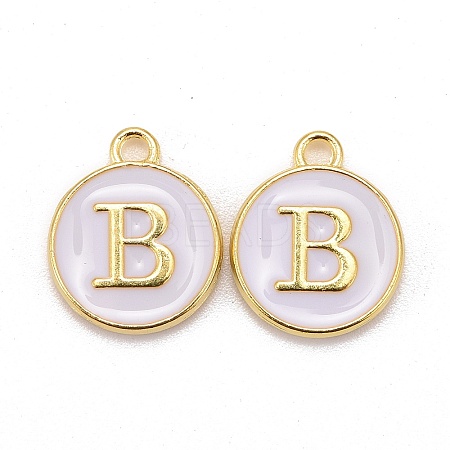 Golden Plated Alloy Charms LS-ENAM-S118-01B-1