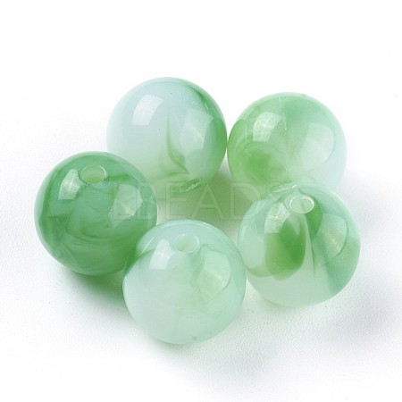Acrylic Imitation Jade Beads MACR-E025-25B-8mm-1