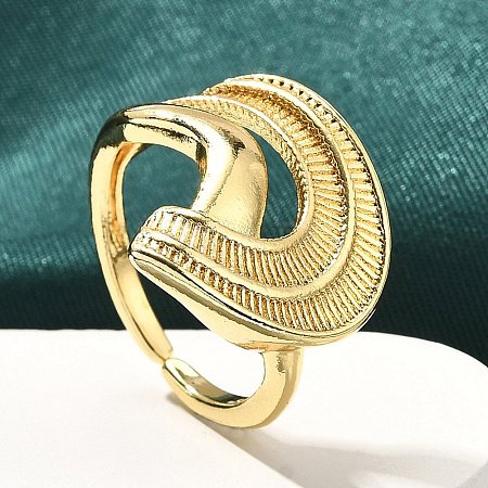 Adjustable Rack Plating Brass Finger Rings for Women RJEW-M028-33G-1