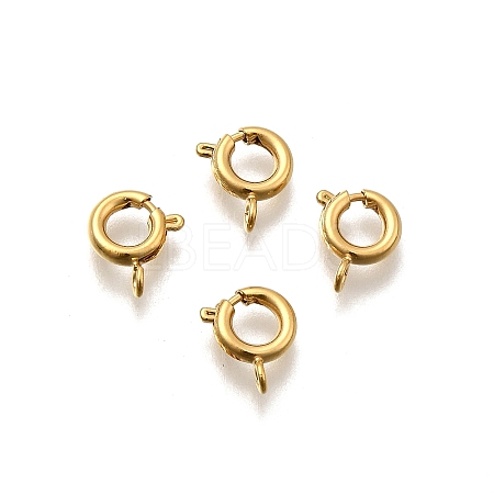 Eco-friendly Brass Spring Ring Clasps KK-D082-01F-G-1