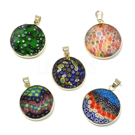 Handmade Lampwork Pendants LAMP-D002-04B-G-1