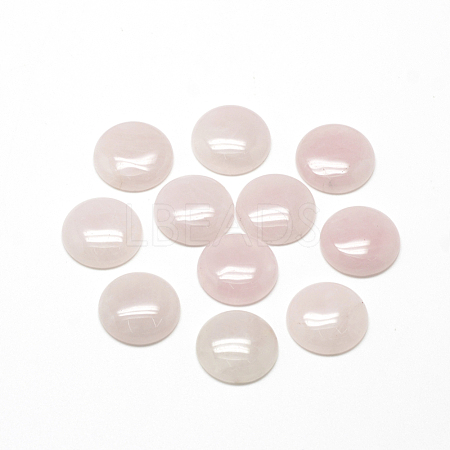 Natural Rose Quartz Cabochons X-G-R416-20mm-48-1