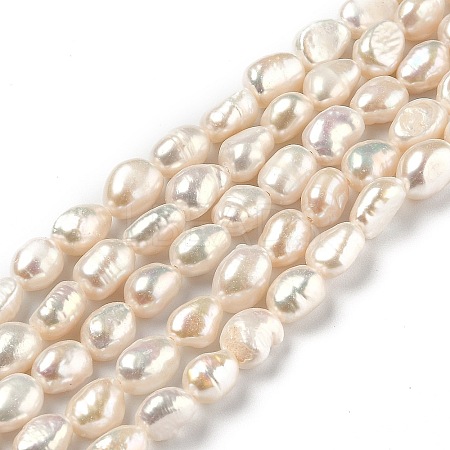 Natural Cultured Freshwater Pearl Beads Strands PEAR-L033-32D-1