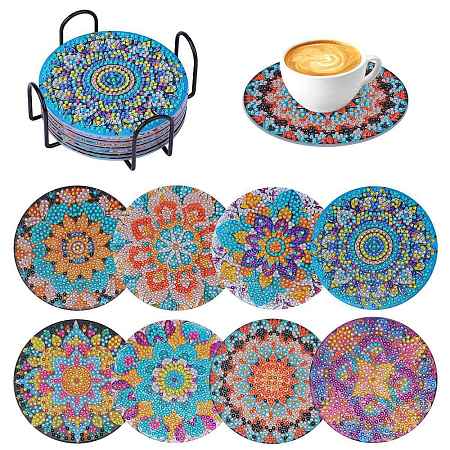 Custom DIY Diamond Painting Mandala Flower Cup Mat Kits X1-DRAW-SZC0001-01-1