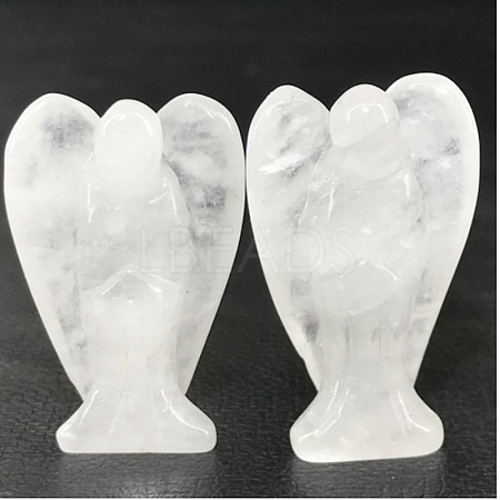 Natural Quartz Crystal Carved Healing Angel Figurines PW-WG73241-10-1